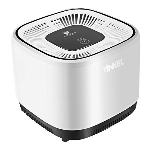 Portable Air Purifier  VINKEL Desktop Air Cleaner True HEPA Filter Anion Sterilization Carbon Filter Air Freshener for Bedroom Car Cigarette Smoke with 2pcs Filters for Odor and Bacteria Remove - B07CST3ZYF